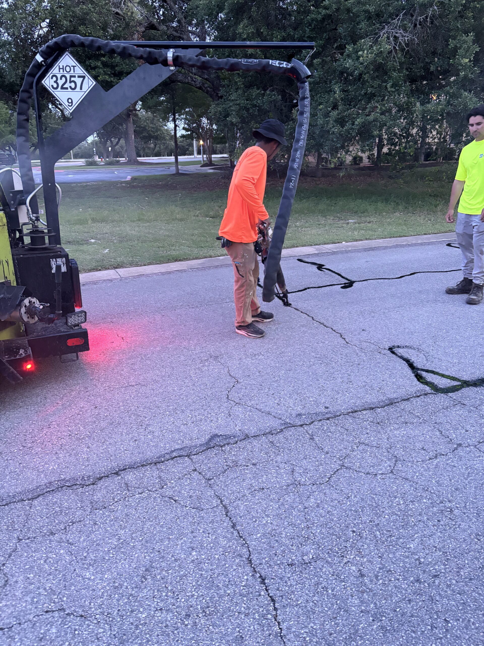 Asphalt crack filling in parking lots K5 Services Company